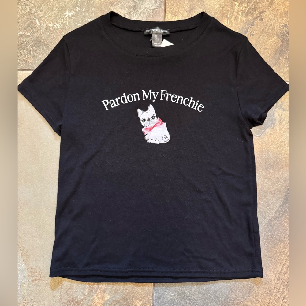 Streetwear Society Black “Pardon my Frenchie” shirt.